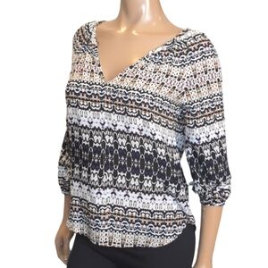 Velvet By Graham & Spencer Bengal Challis Pascha Blouse Womens XS Revolve Top